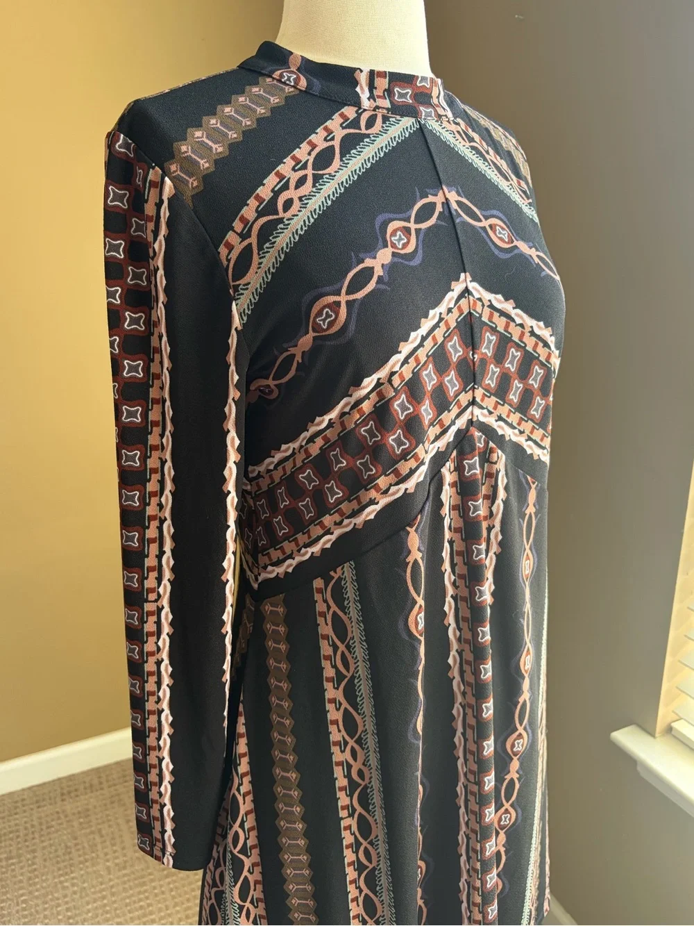 Free People Stella Black Mini Dress-Large Retro 70’s Boho Whimsigoth Indie
